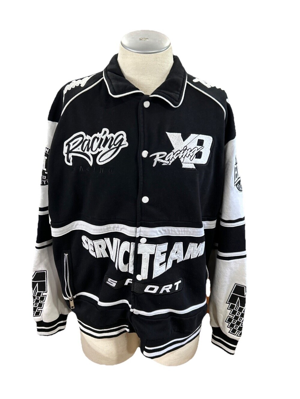Boohoo Man Mens Racing Jacket XL Homme Button